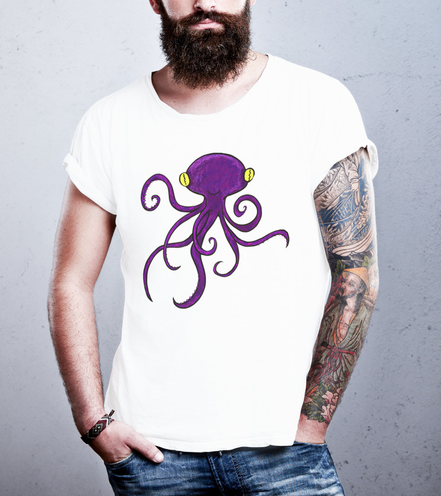 Purple Octopus Whimsical T-Shirt