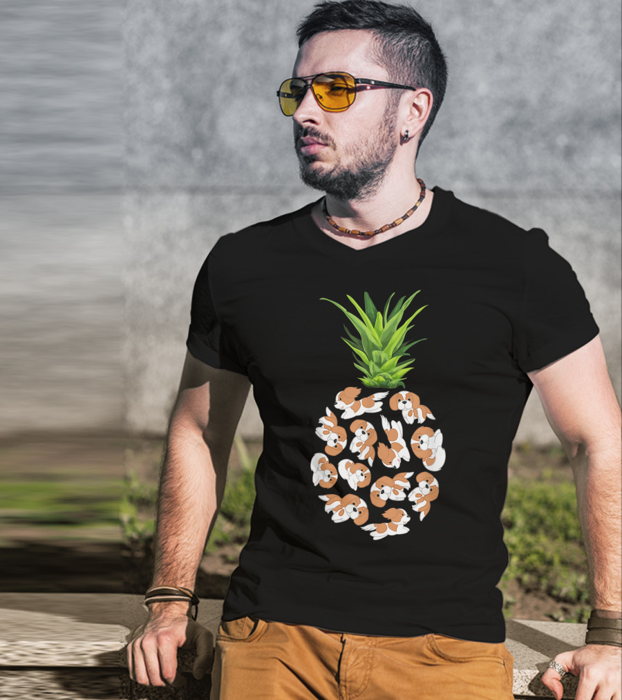 Pineapple Cavalier King Charles Spaniel Summer Pups T-Shirt