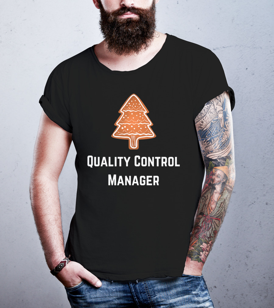 Quality Control Manager Christmas Tree Cookie T-Shirt