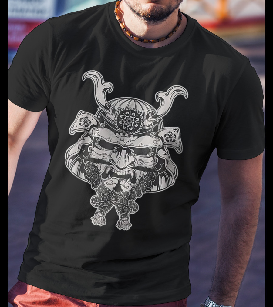 Samurai Warrior Original Japanese Mask T-Shirt