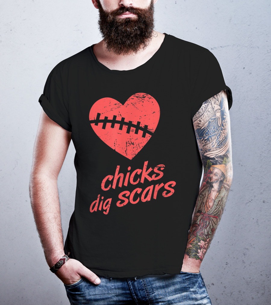 Chicks Dig Scars Heart Surgery Recovery Humor T-Shirt