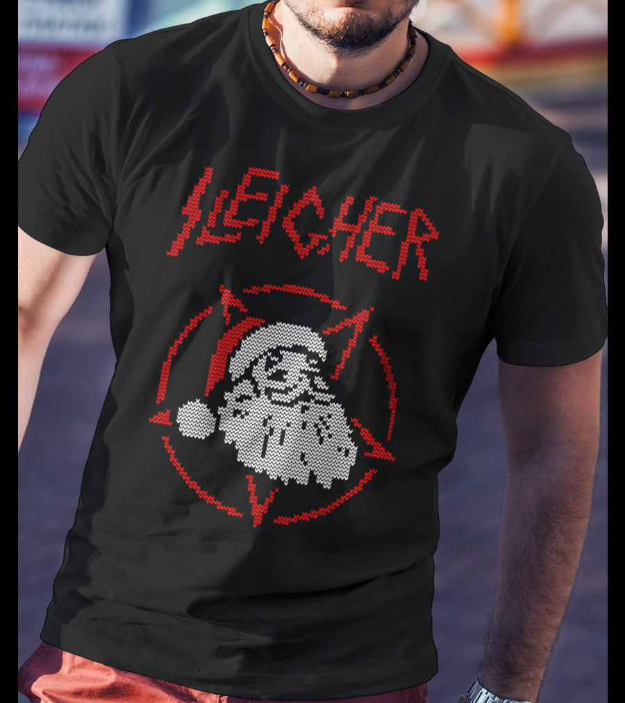 Sleigher Santa Pentagram Knit T-Shirt