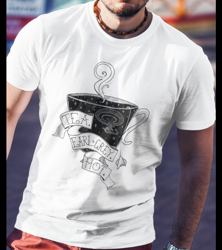T.F.A. Earl Grey Hot Star Trek Next Generation Tea Cup T-Shirt