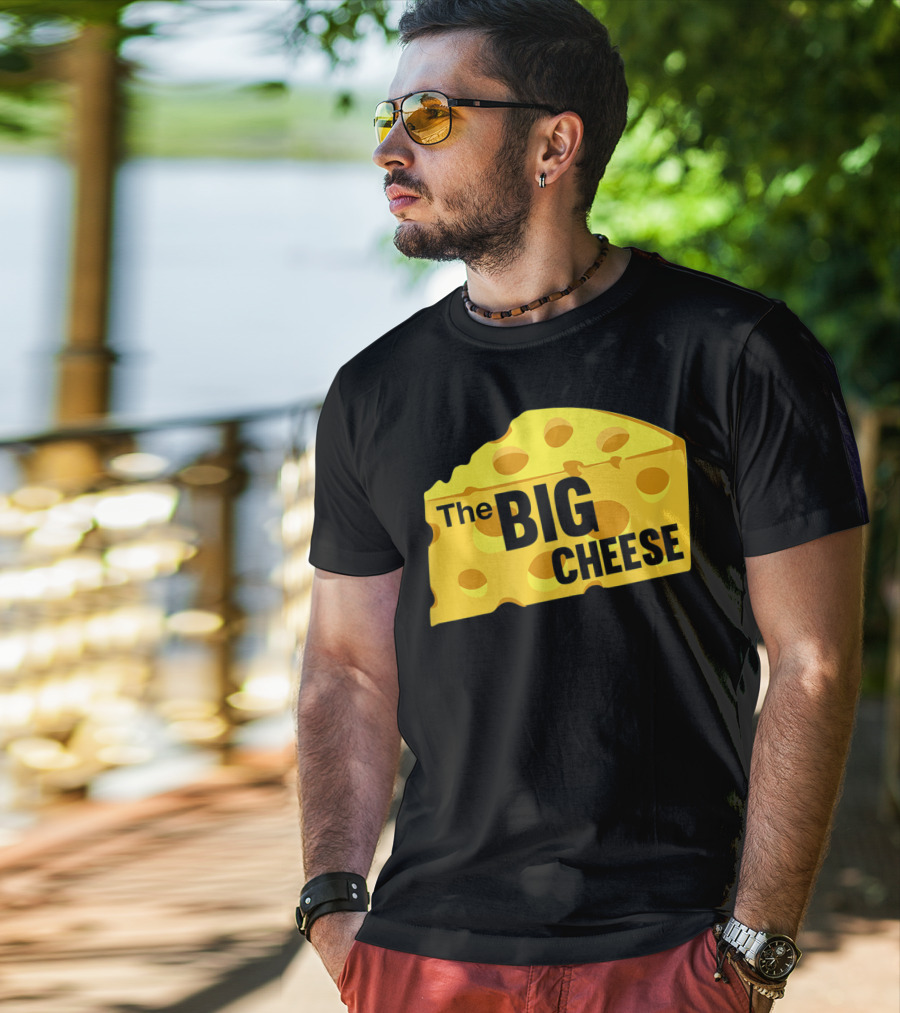 The Big Cheese Emphasizing A Large Yellow Wedge T-Shirt