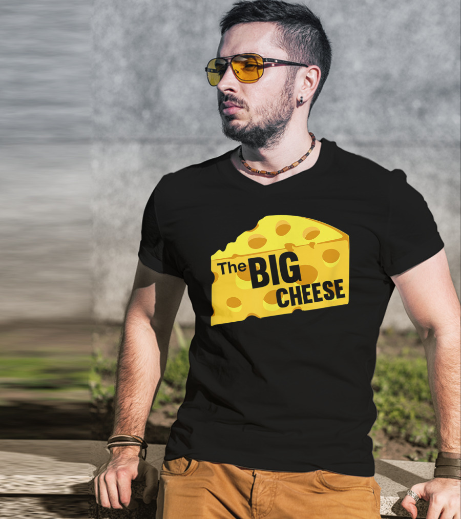 The Big Cheese Emphasizing A Large Yellow Wedge T-Shirt