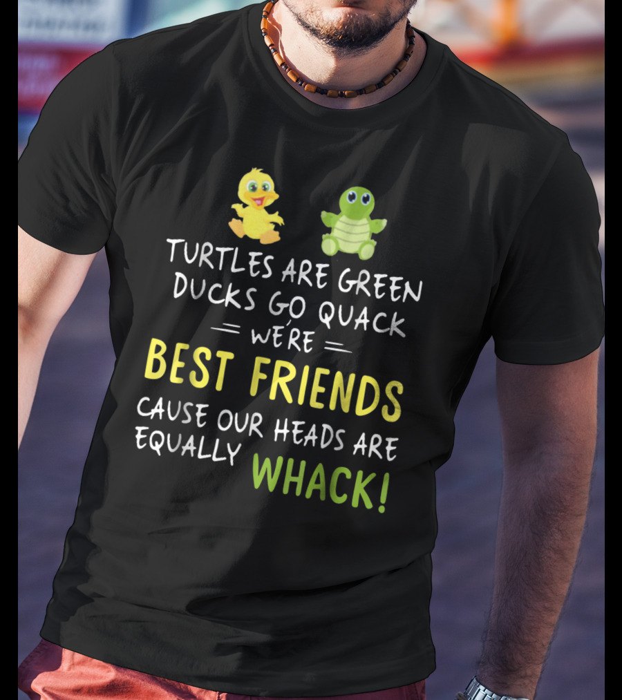 Turtles Are Green Ducks Go Quack We're Best Friends Cause Our Heads Are Equally Whack T-Shirt
