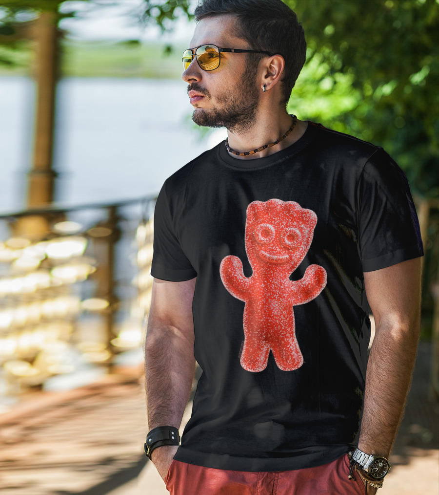 Sour Patch Kids Candy Red Gummy Smiling Figure T-Shirt