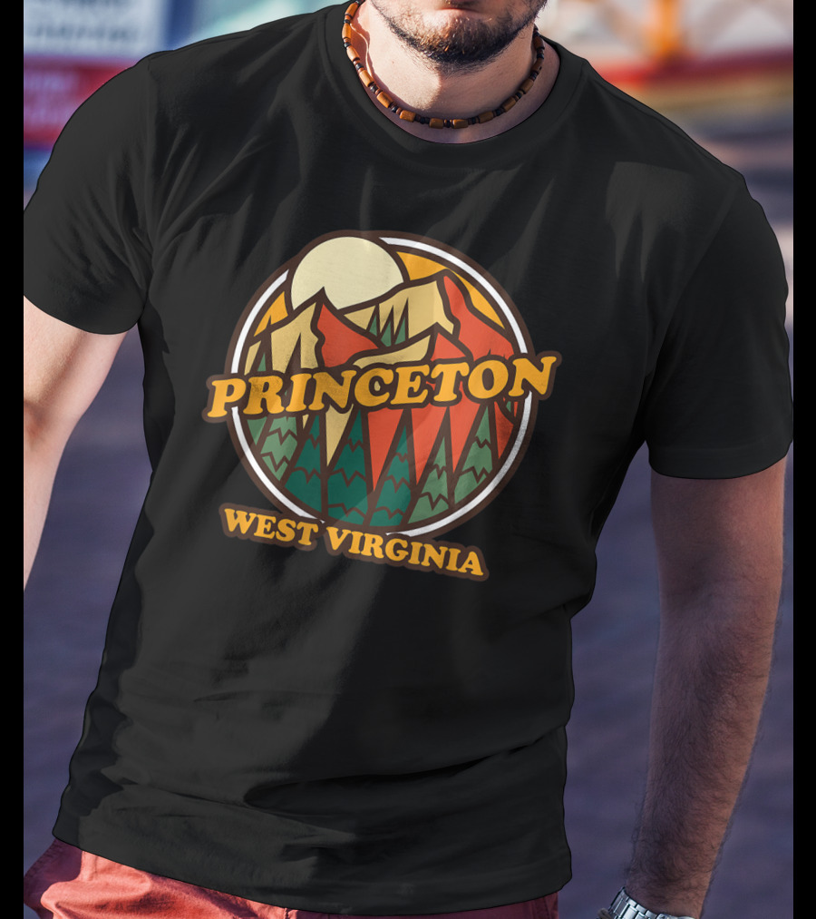 Princeton West Virginia Vintage Mountain Scene T-Shirt