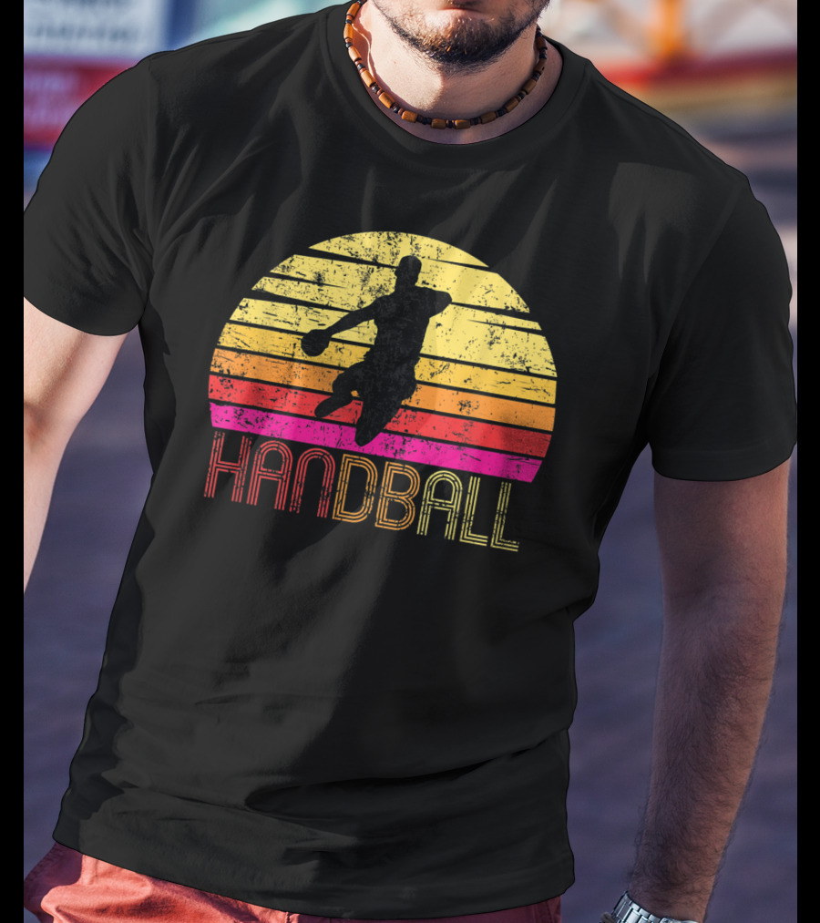 Vintage Handball Retro Sunset T-Shirt