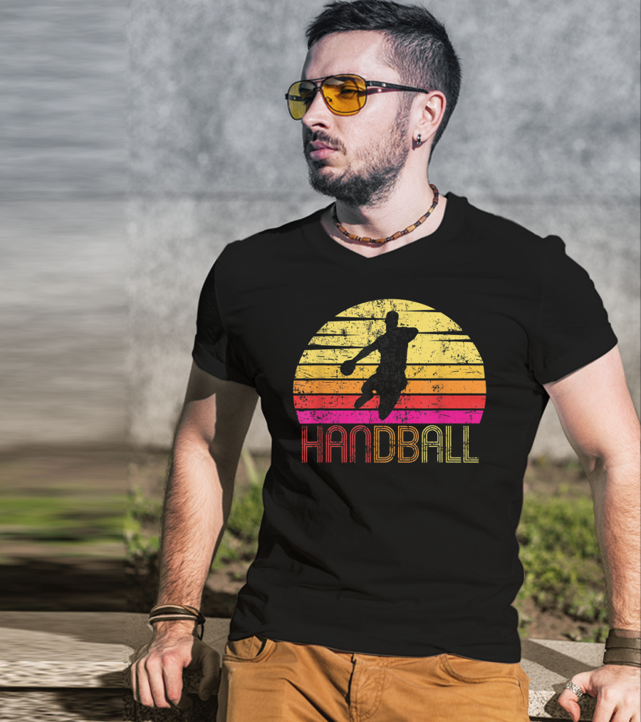Vintage Handball Retro Sunset T-Shirt