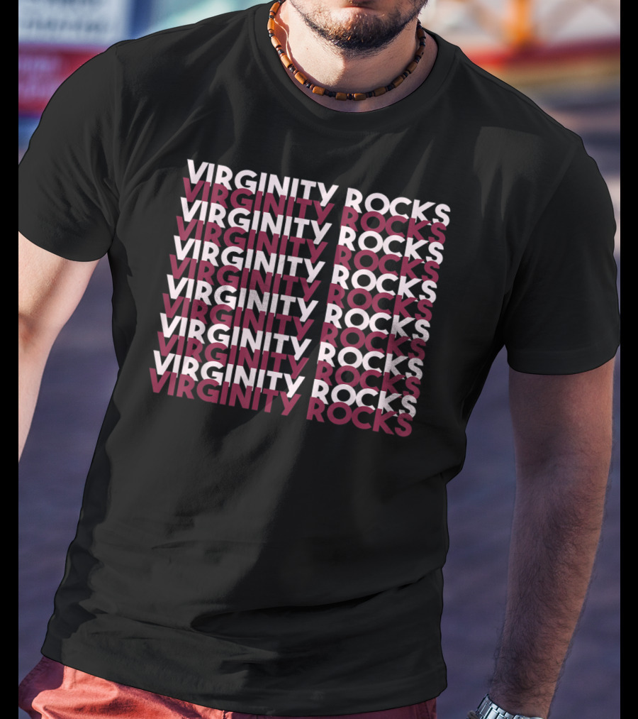 Virginity Rocks Grey Black Pink Danny Duncan T-Shirt