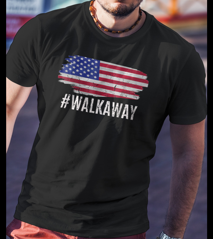 Walkaway Hashtag Walk Away American Flag Political T-Shirt