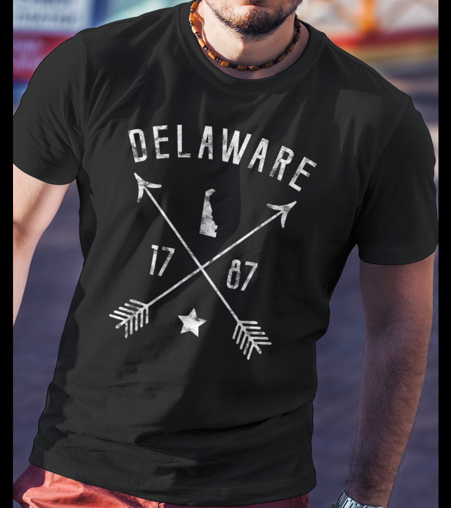 Delaware 1787 Vintage Home State Arrows T-Shirt