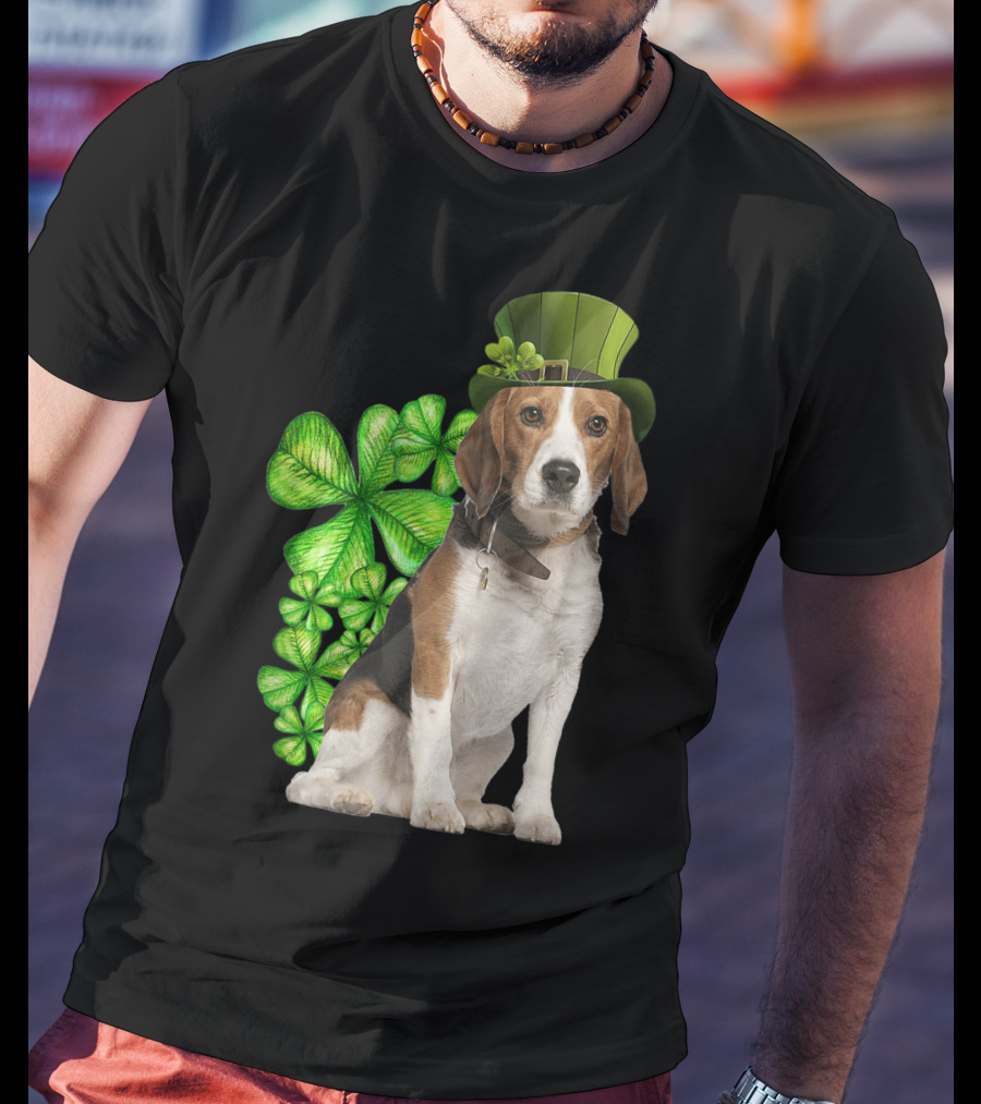 Beagles Irish Shamrock Dog Lovers St. Patrick's Hat T-Shirt