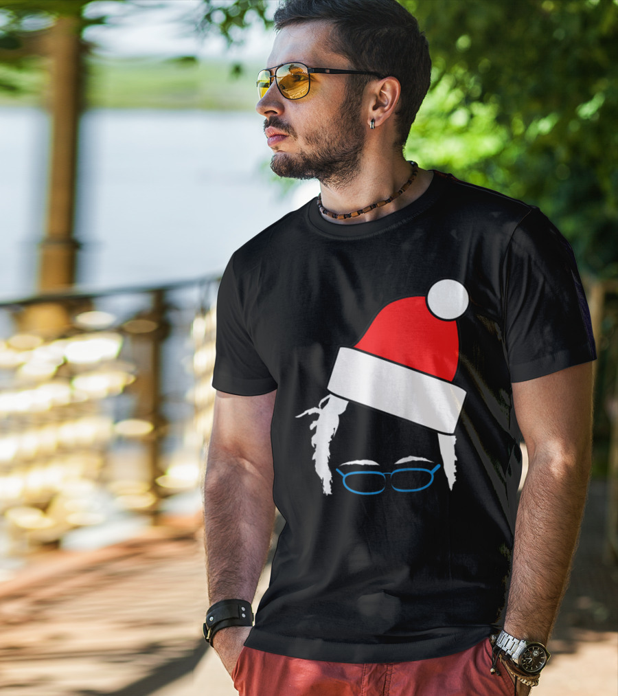 Bernie Sanders Santa Hat Christmas Holiday T-Shirt