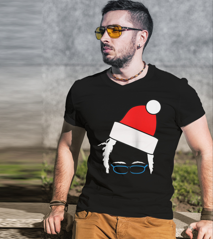 Bernie Sanders Santa Hat Christmas Holiday T-Shirt