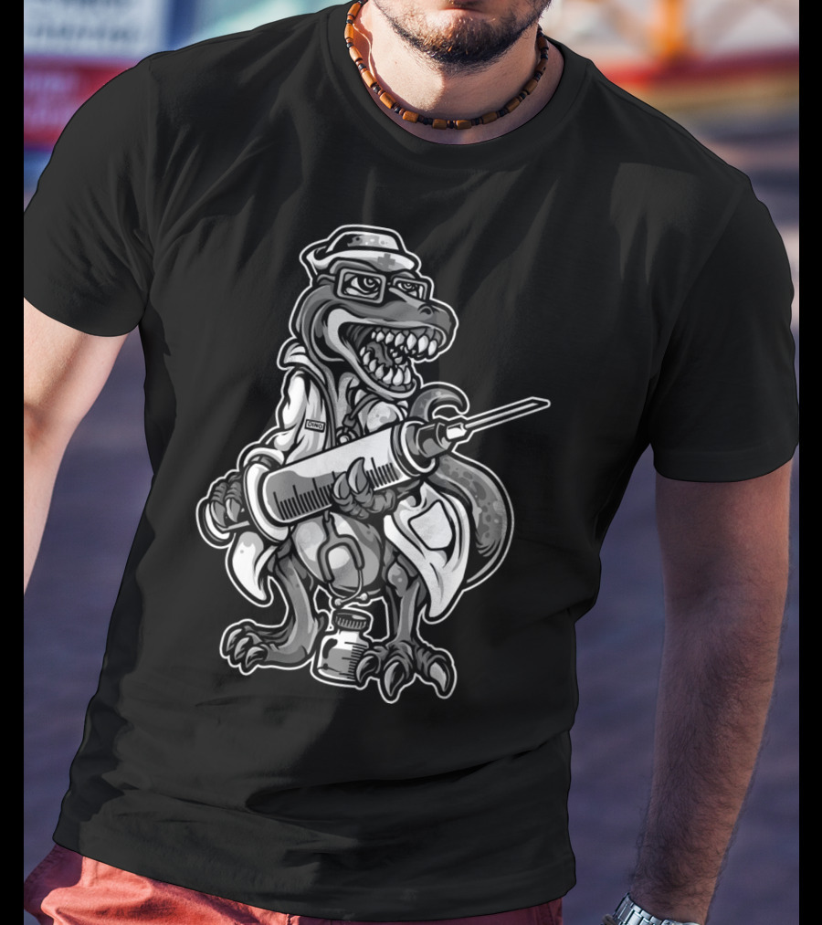 Funny Cute Nurse Dinosaur Love Registered T-Shirt