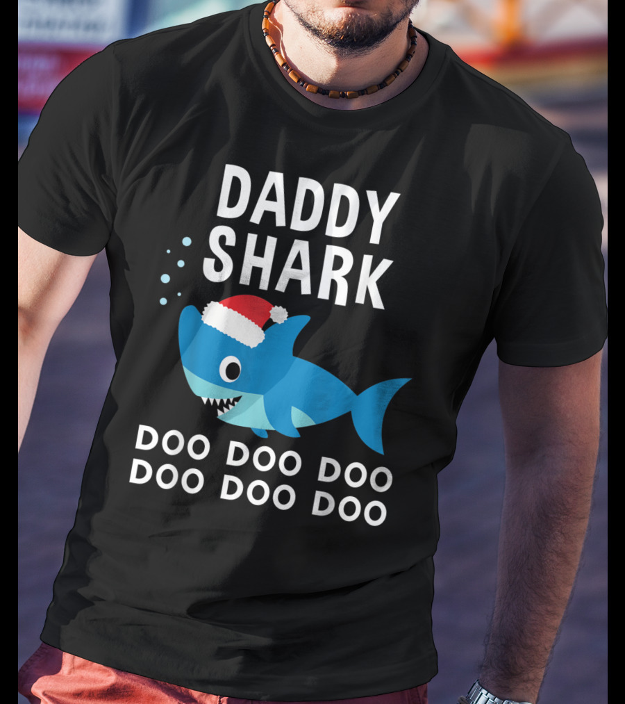 Daddy Shark Doo Doo Doo Doo Christmas T-Shirt