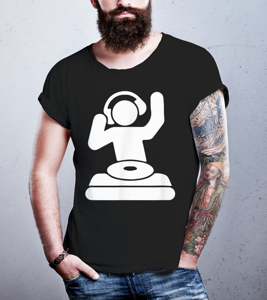 Dj Vinyl Turntable Music Mixer Headphones T-Shirt