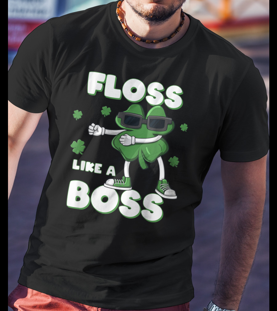 Floss Like A Boss Shamrock Shades Dance T-Shirt