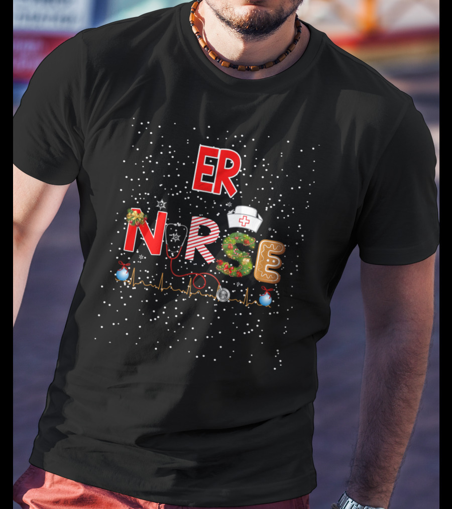 ER Nurse Christmas Festive T-Shirt