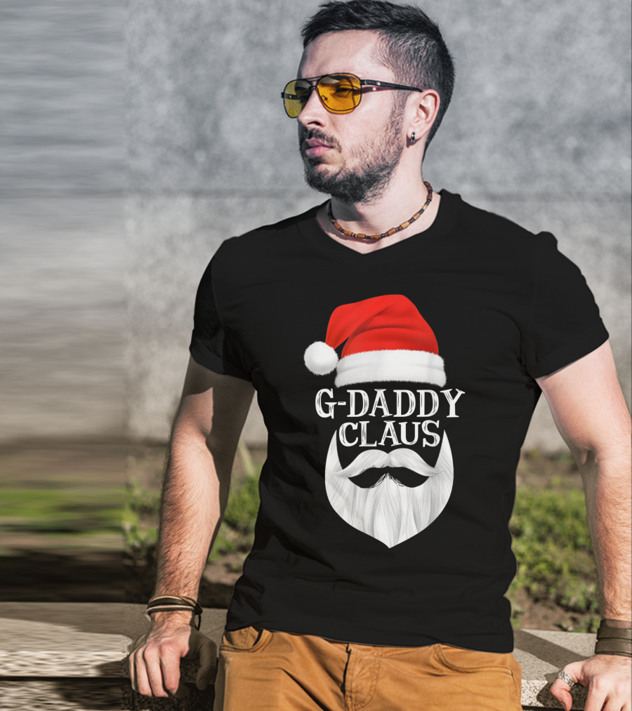 G-Daddy Claus Christmas Beard Santa Hat T-Shirt