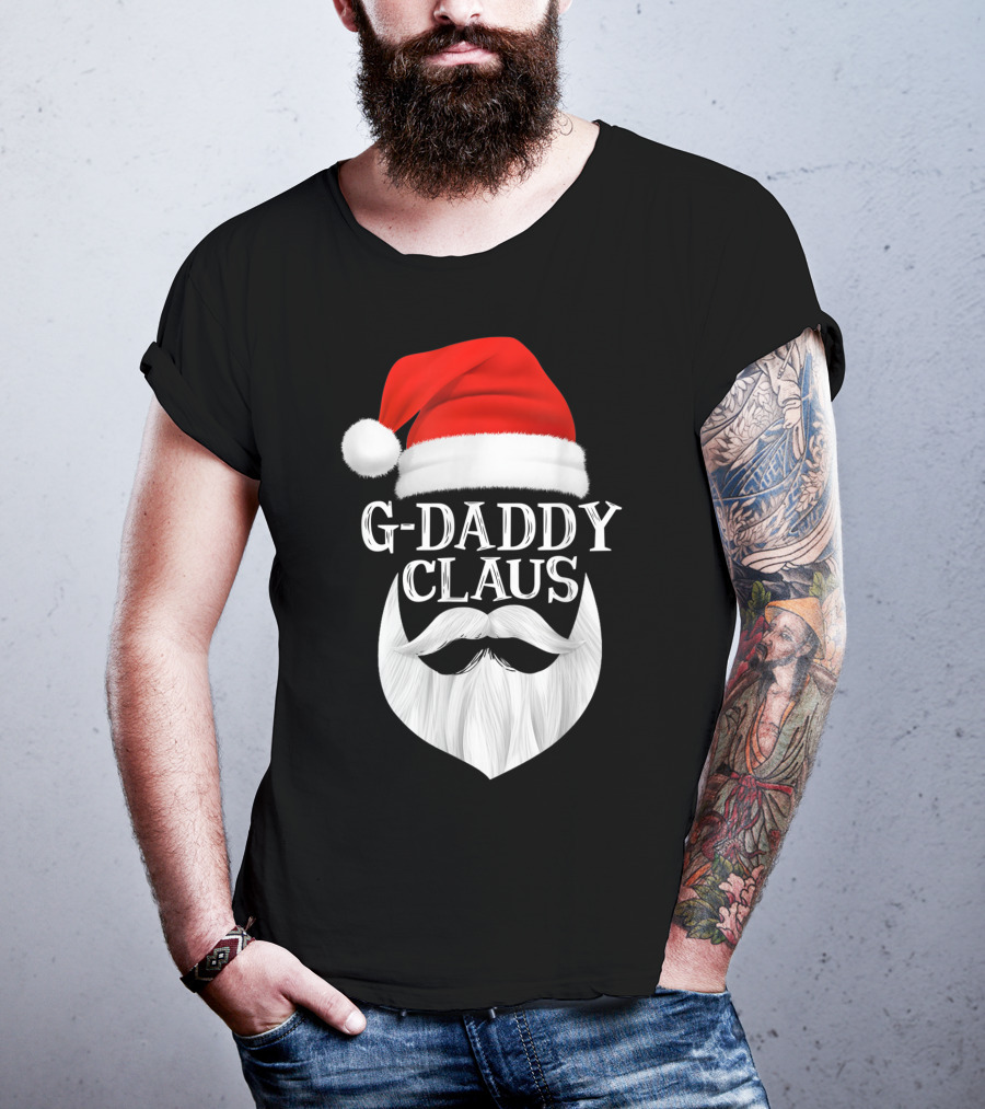 G-Daddy Claus Christmas Beard Santa Hat T-Shirt