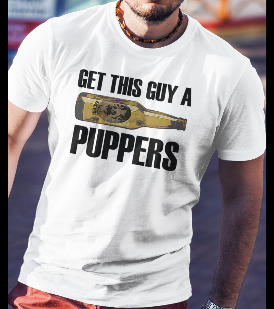Get This Guy A Puppers Beer Bottle Iconic T-Shirt