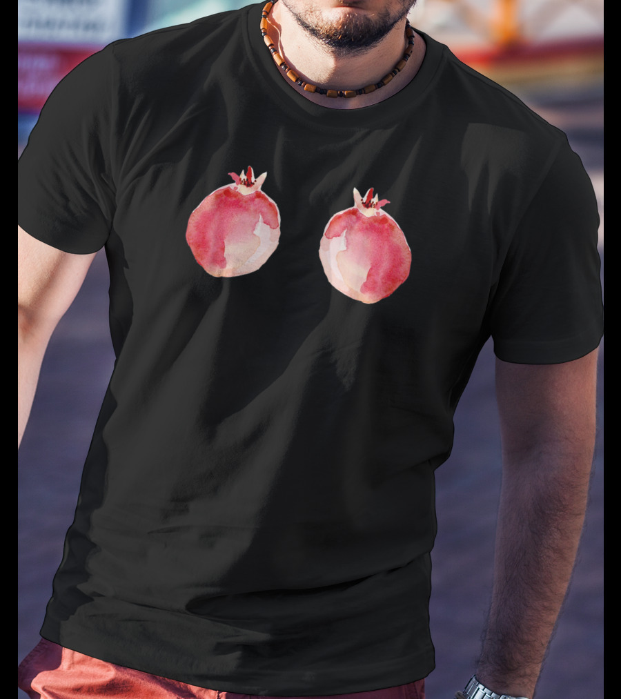 Hanging Pomegranates Watercolor Duo T-Shirt