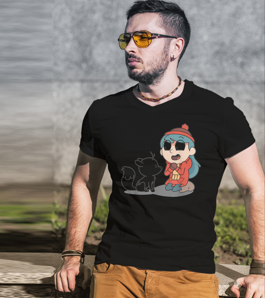 Hilda And Twig Sitting Joyfully In Winter Wear T-Shirt