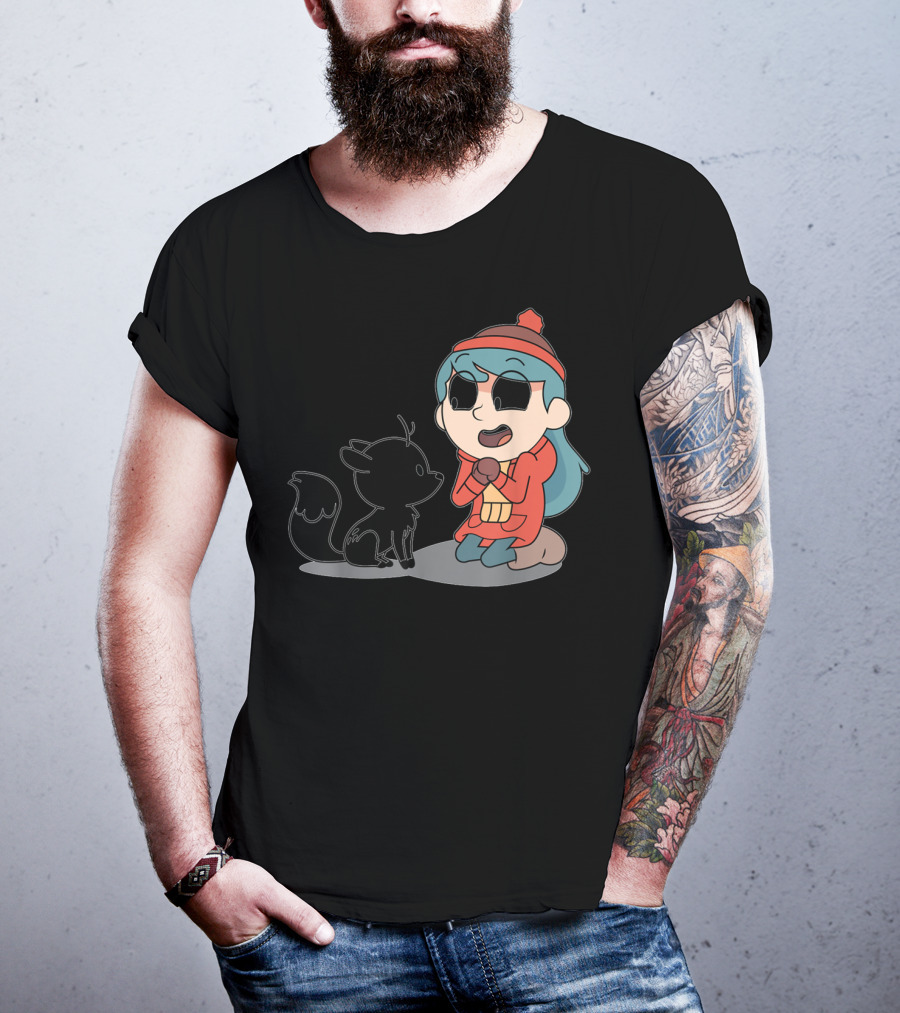 Hilda And Twig Sitting Joyfully In Winter Wear T-Shirt