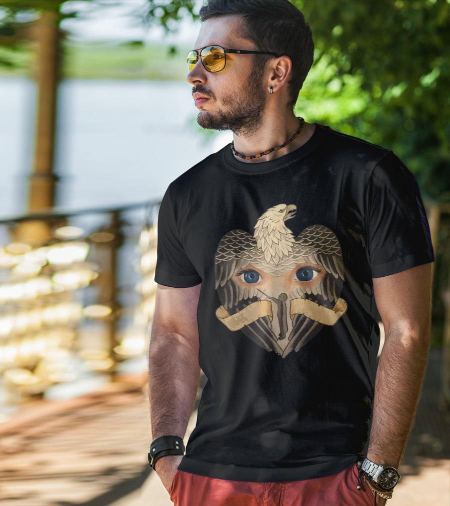 Eagle Heart With Eyes Magician Man T-Shirt