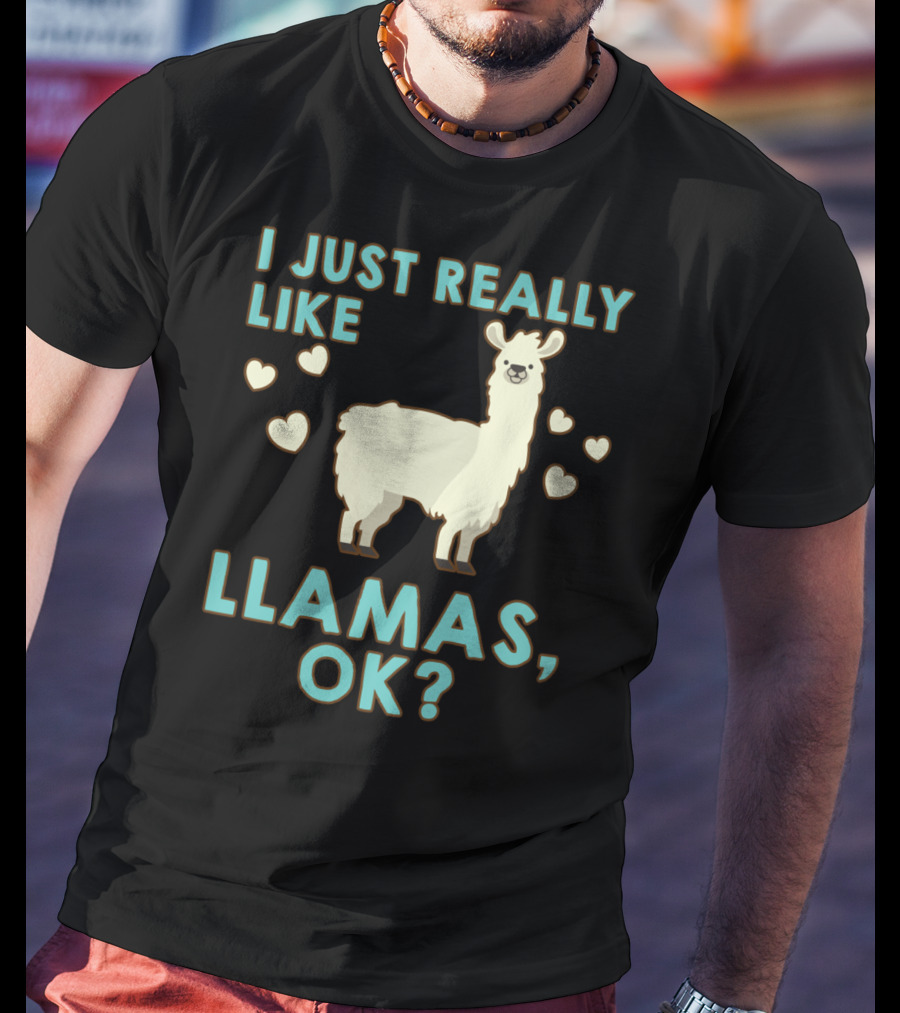 I Just Really Like Llamas OK Hearts Love T-Shirt