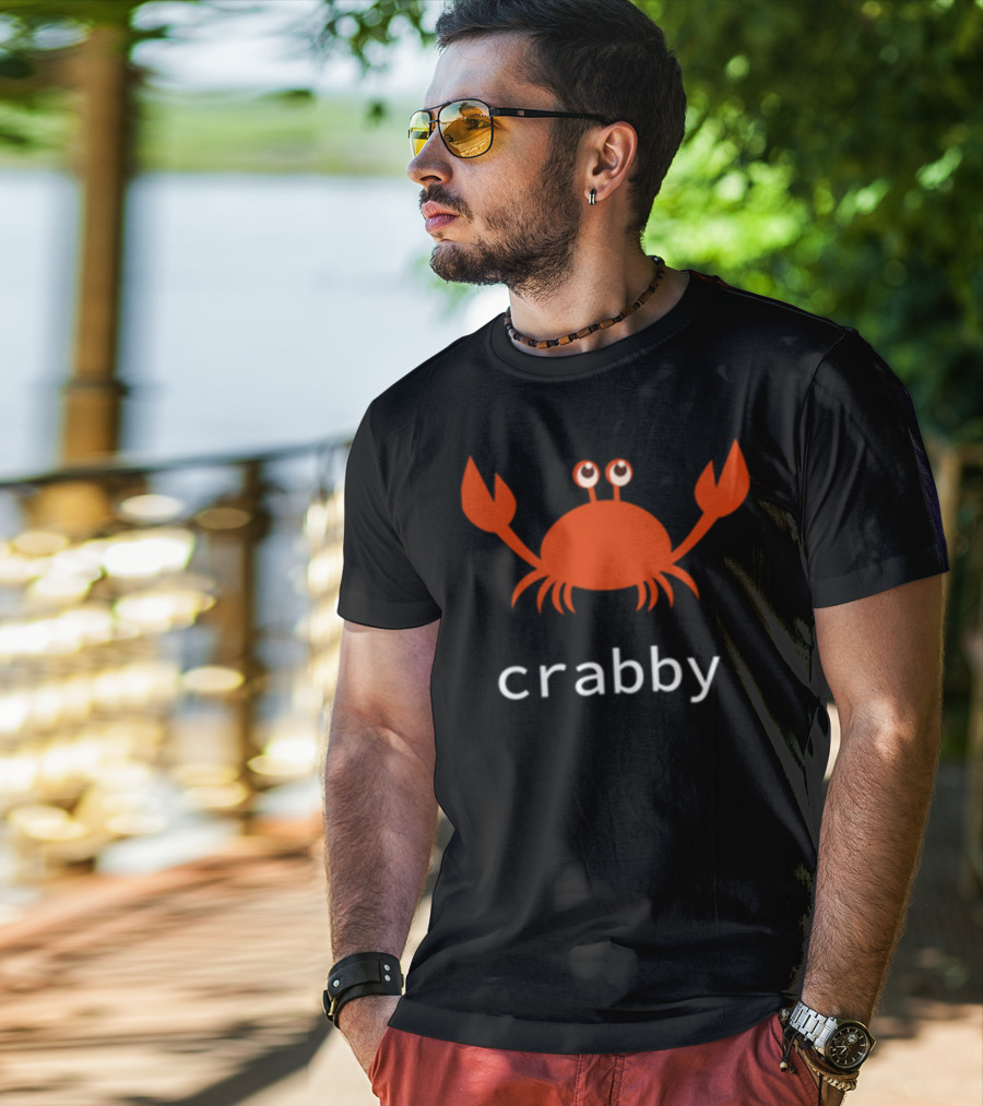 Crabby Red Crab With Googly Eyes T-Shirt