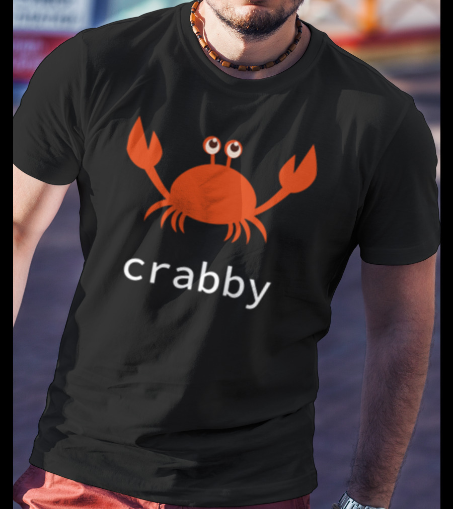Crabby Red Crab With Googly Eyes T-Shirt