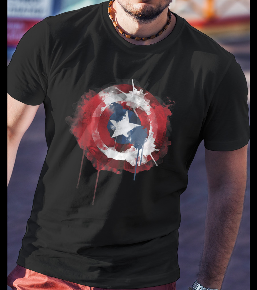 Captain America Avengers Shield Marvel Iconic Emblem T-Shirt