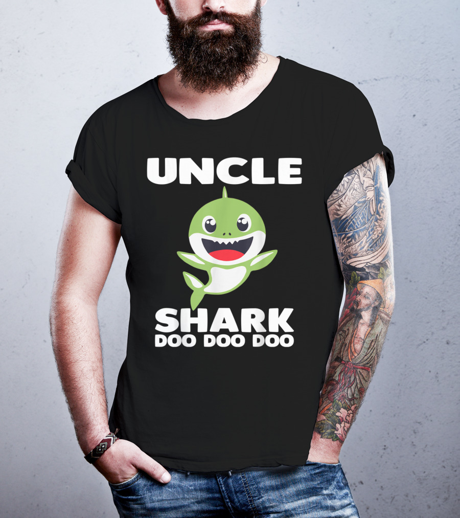 UNCLE SHARK DOO DOO DOO Baby Shark Song Inspired T-Shirt