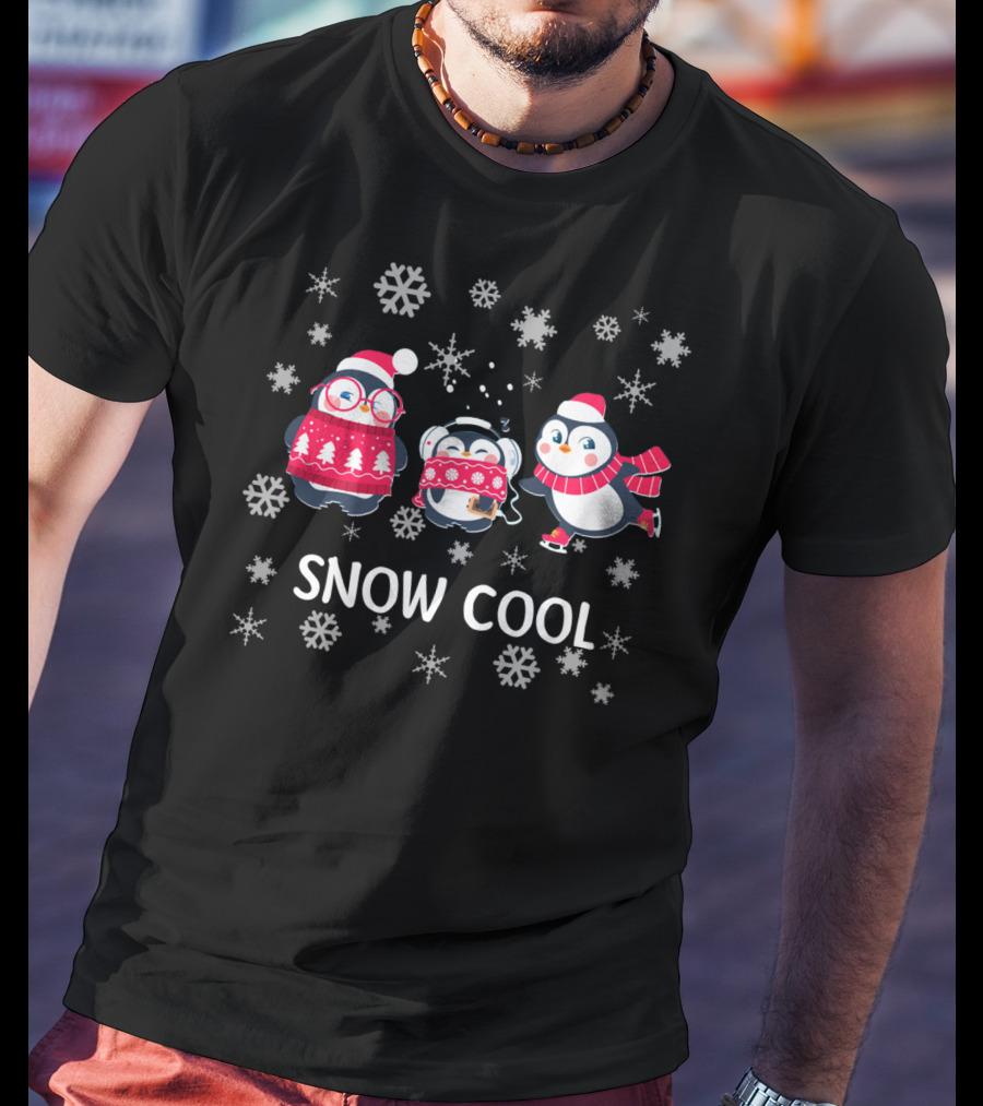 Snow Cool Cute Penguin Winter Fun T-Shirt