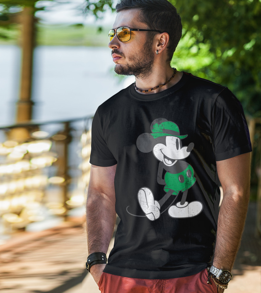 Disney Mickey Mouse Classic Green St. Patrick's Day Edition T-Shirt
