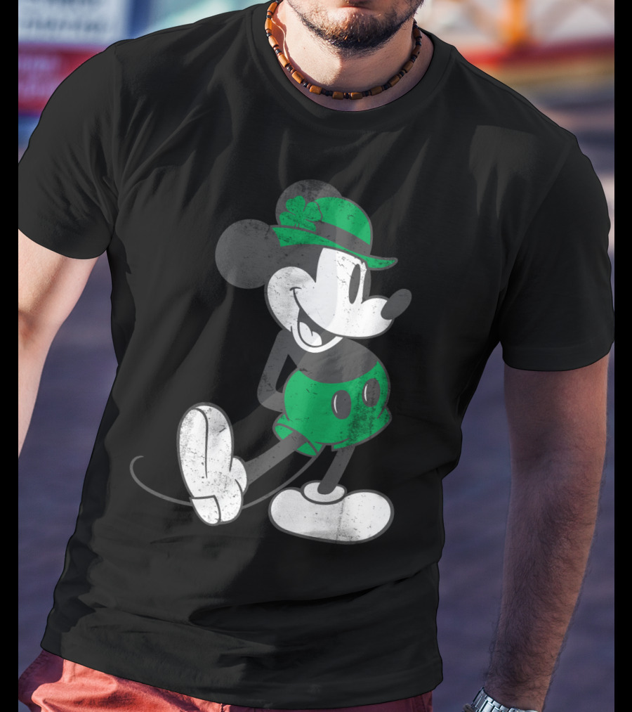 Disney Mickey Mouse Classic Green St. Patrick's Day Edition T-Shirt