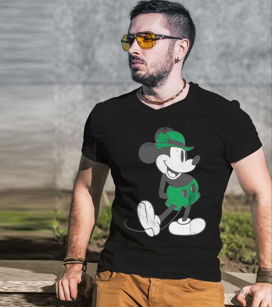 Disney Mickey Mouse Classic Green St. Patrick's Day Edition T-Shirt