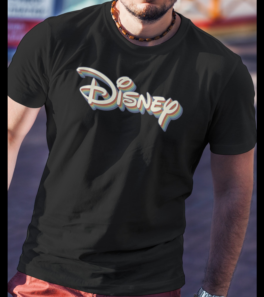 Disney Logo Retro Rainbow T-Shirt