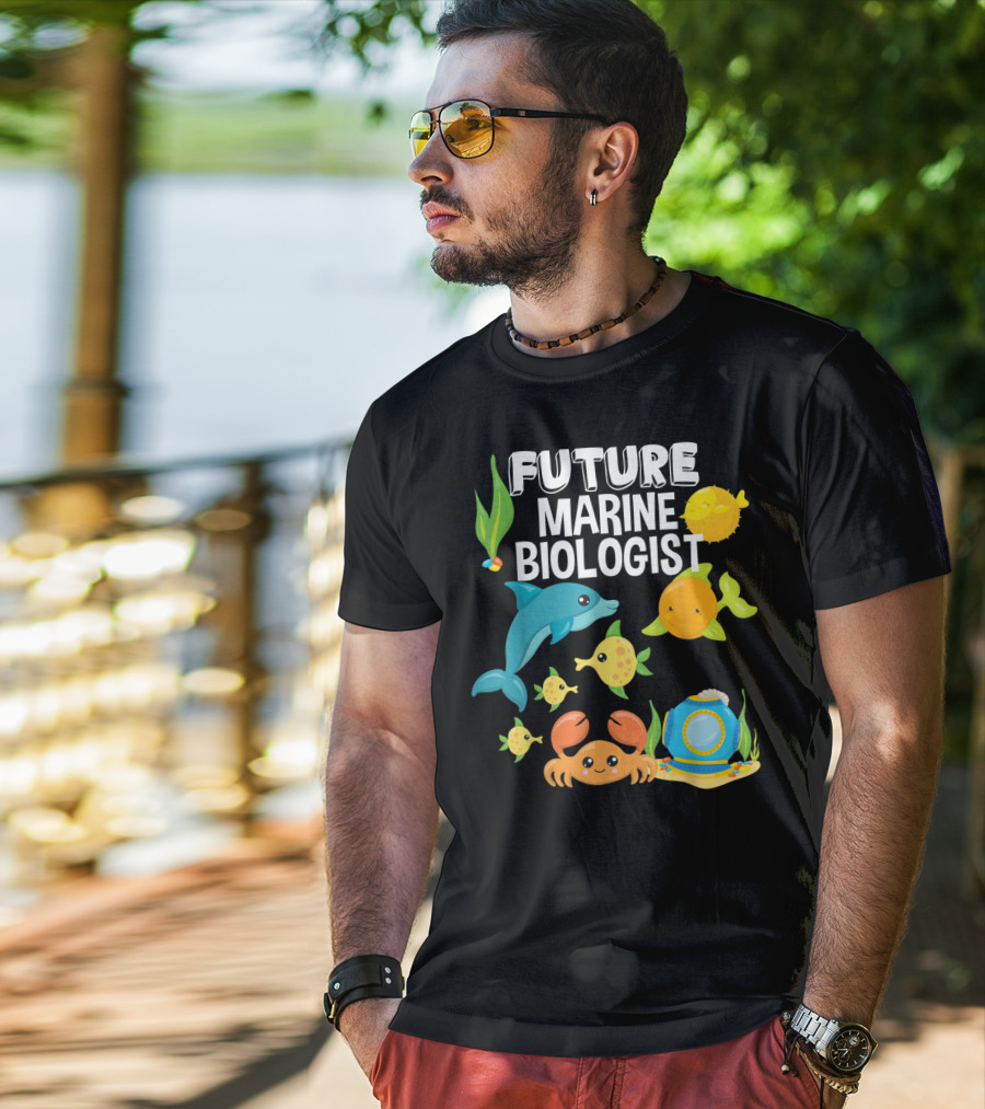 Future Marine Biologist Sea Lover Fish Sharks Ocean Adventure T-Shirt