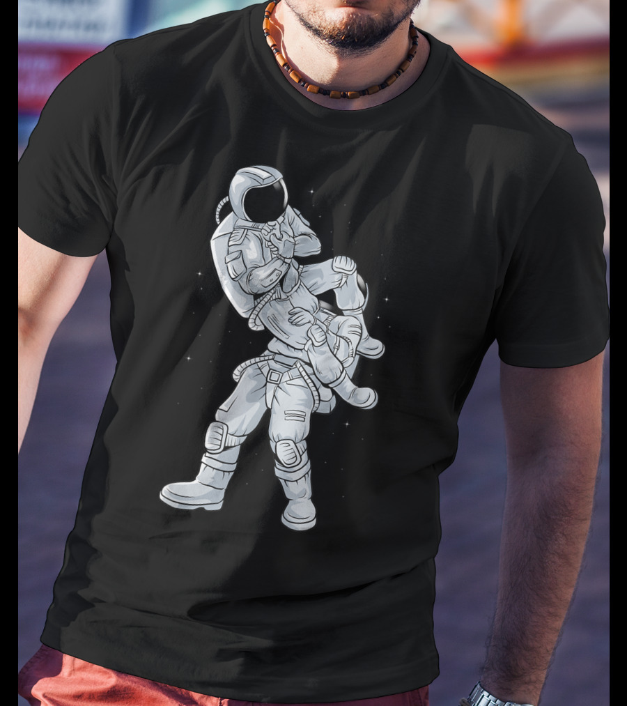 Galaxy Astronaut Armbar BJJ Jiujitsu Technique T-Shirt