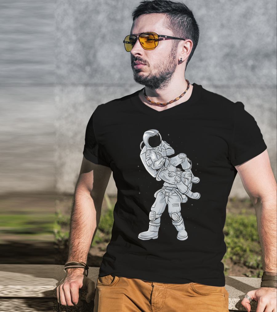 Galaxy Astronaut Armbar BJJ Jiujitsu Technique T-Shirt