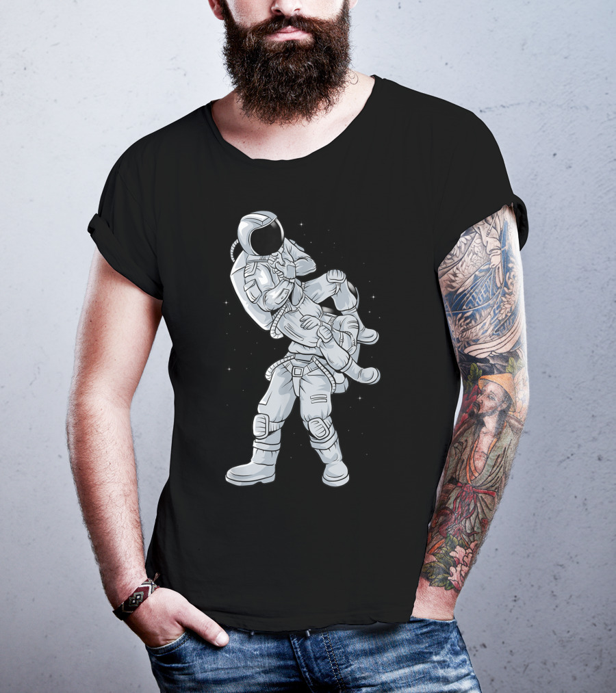 Galaxy Astronaut Armbar BJJ Jiujitsu Technique T-Shirt