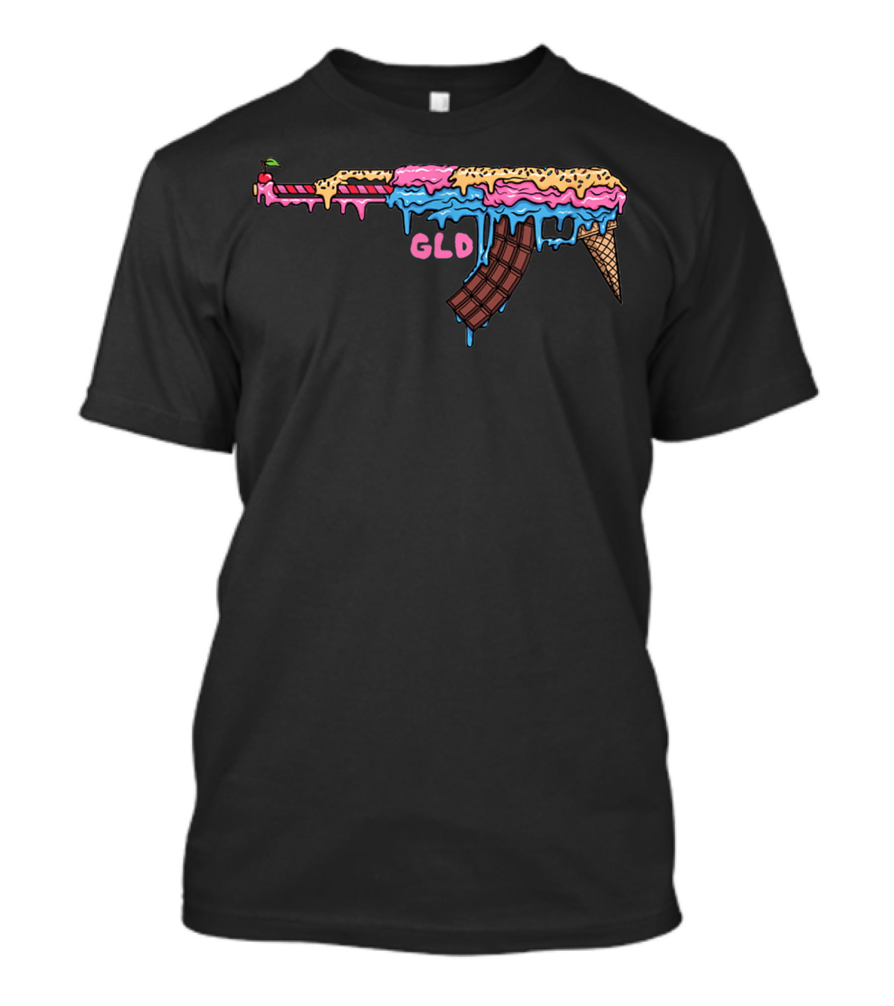 GLD Melting Ice Cream AK-47 Cone T-Shirt