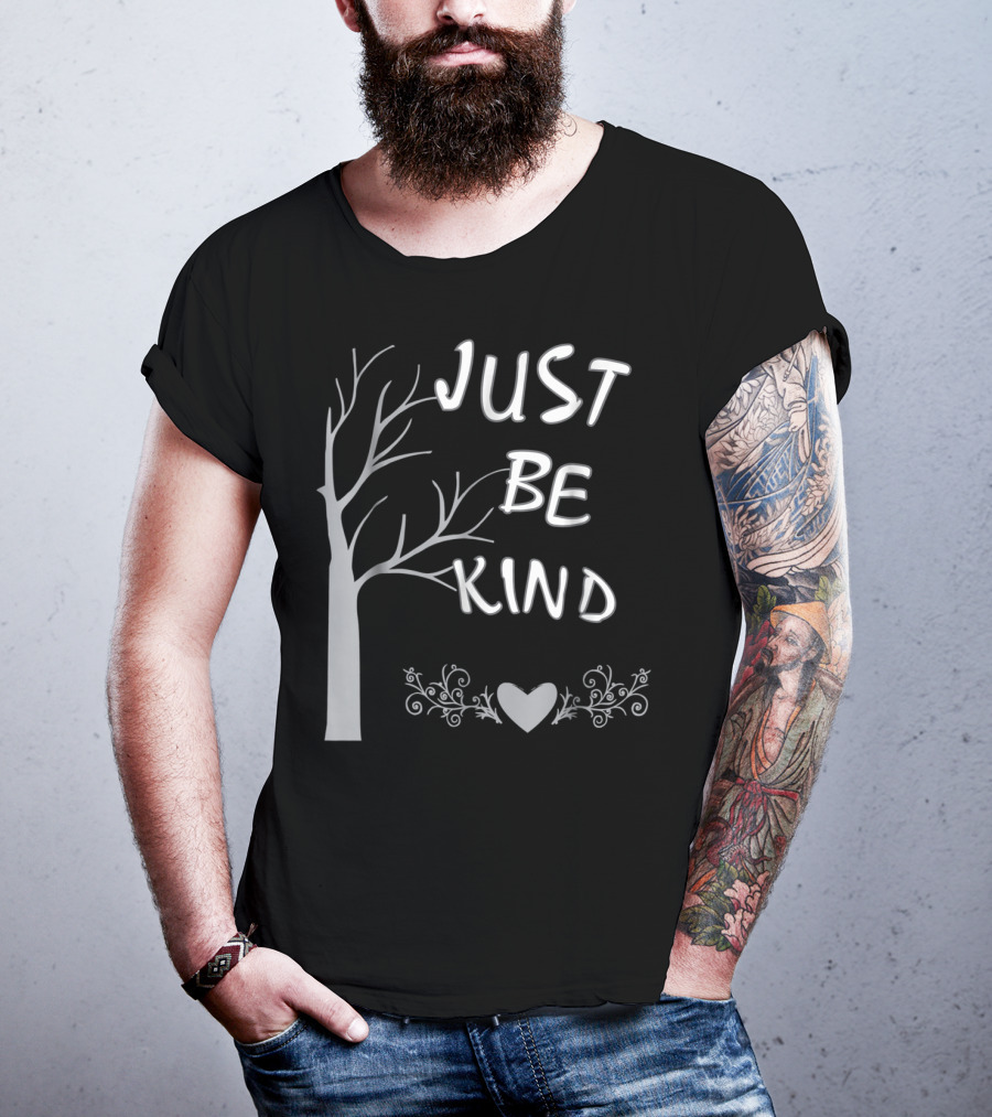 JUST BE KIND Tree Heart Flourish T-Shirt