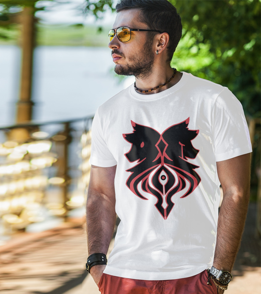 Aaron Lycan Twin Wolf Emblem T-Shirt