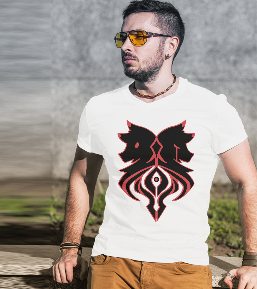 Aaron Lycan Twin Wolf Emblem T-Shirt